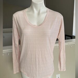 Athleta Light Pink Long Sleeve Top Size Small